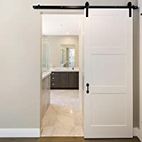 homgrace – Herraje para puerta corredera de 6-6 ft colgantes Carril Sistema de puerta corredera puerta de hardware de…